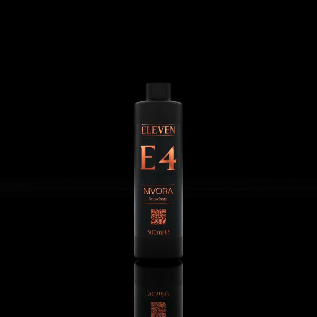 Nivora Eleven E4 bottle on a black background