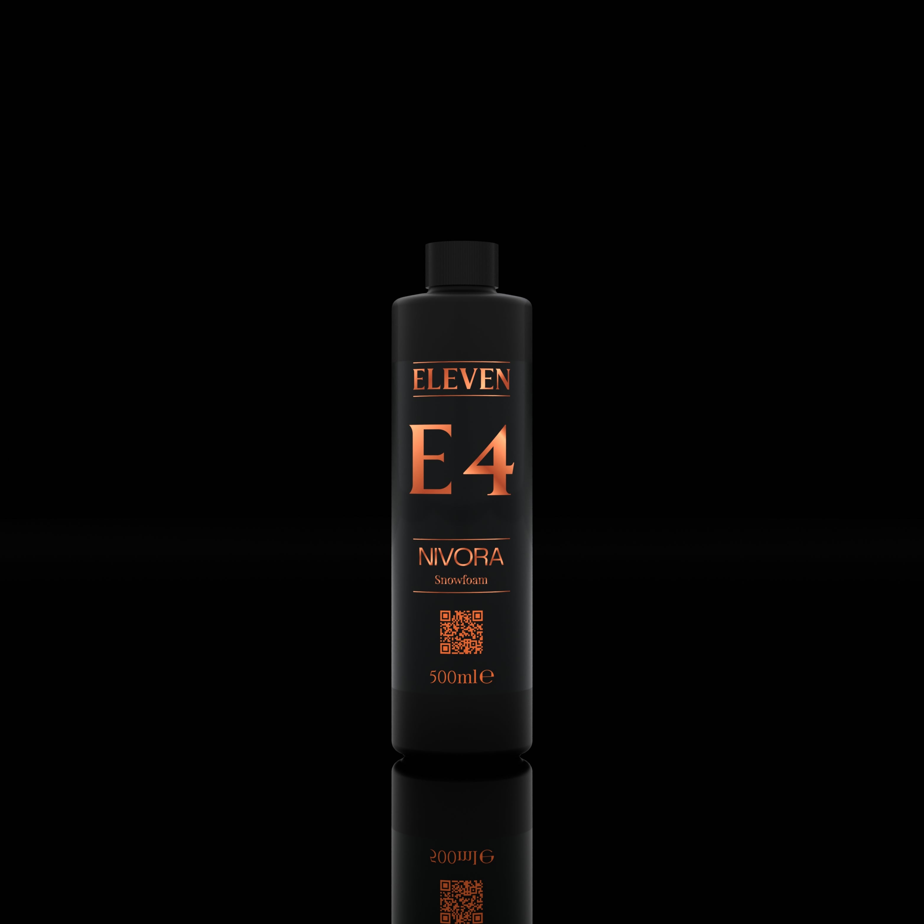Nivora Eleven E4 bottle on a black background